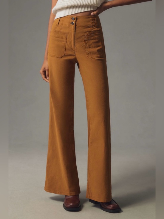 Maeve Pants - MAEVE The Junie High-Rise Flare Pants Bronze Magic Fabric 26